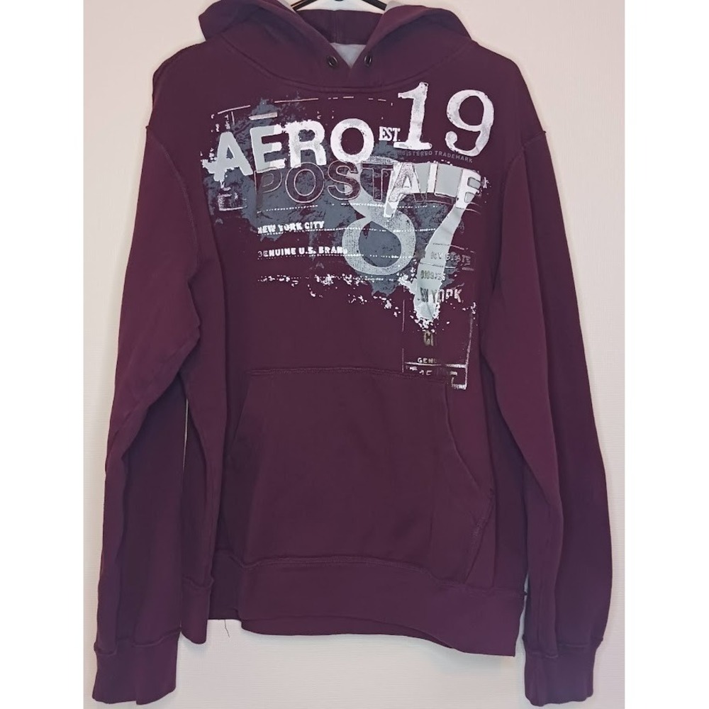 Aeropostale 1987, Burgundy,‎ Size XL Pullover Hoodie